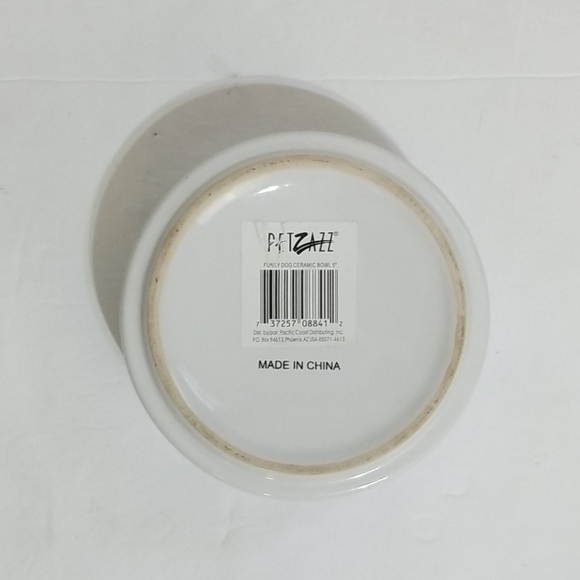 PETZAZZ Funky Dog Ceramic Bowl 5" - Picture 4 of 4